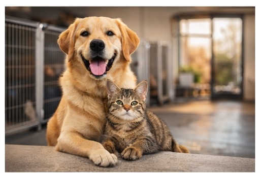 Community food pantry interior