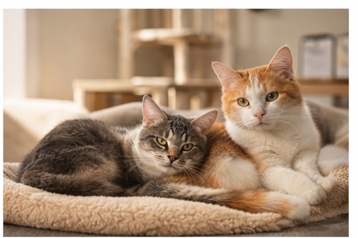 Foster family with cat