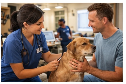 Veterinary care for rescued animal